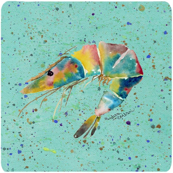 Carolines Treasures Shrmip Foam Coasters - Set of 4- 3.5 x 3.5 In. - 8460FC