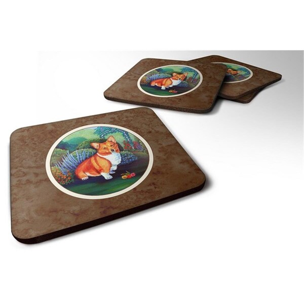 Carolines Treasures Corgi Foam Coaster, 3.5 x 0.25 x 3.5 in. - Set of 4 - 7118FC