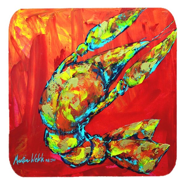Carolines Treasures Crawfish Hot Craw Foam Coasters- Set of 4 - MW1134FC
