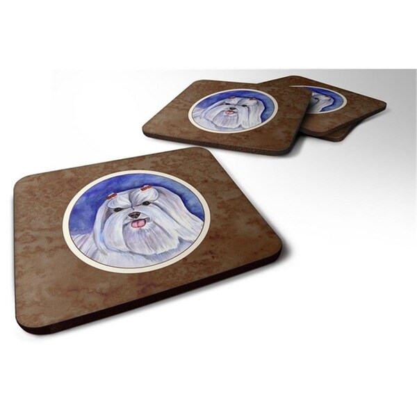 Carolines Treasures Maltese Foam Coaster, Set of 4 - 7108FC