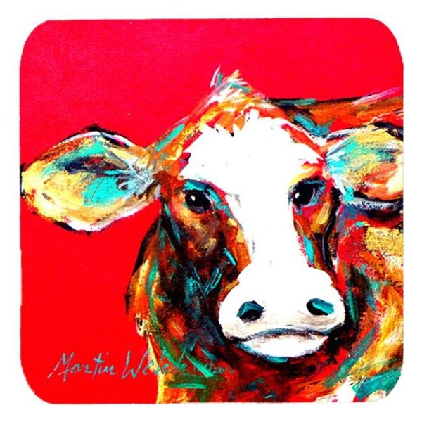 Carolines Treasures Carolines Treasures MW1014FC Cow Caught Red Handed Foam Coasters; Set Of 4 - MW1014FC