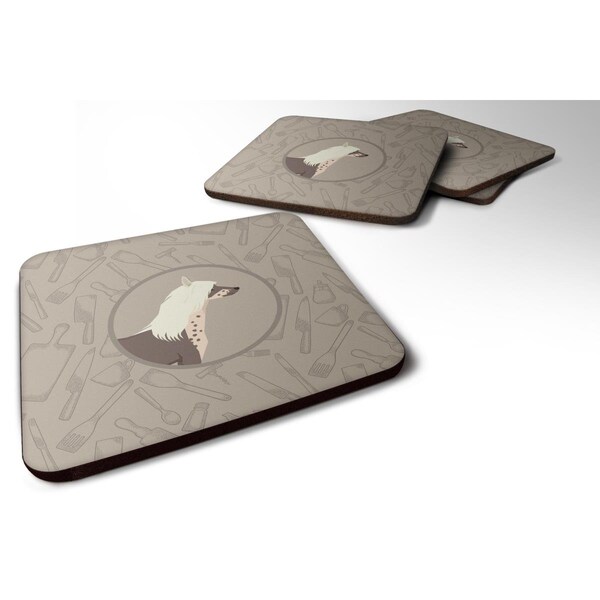 Carolines Treasures Chinese Crested in the Kitchen Foam Coasters - Set of 4 - CK2178FC