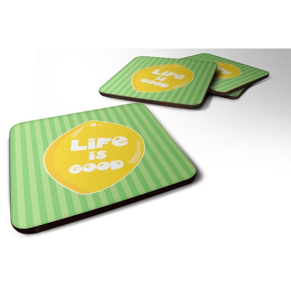 Carolines Treasures Lemon Life is Good Foam Coasters - Set of 4 - BB7108FC