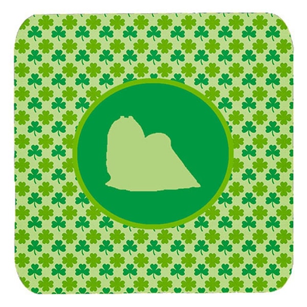 Carolines Treasures Maltese Lucky Shamrock Foam Coasters- Set of 4 - SDK1141-C-FC