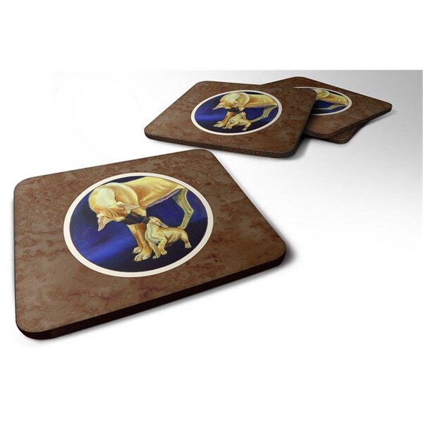 Carolines Treasures Great Dane and Puppy Foam Coaster, 3.5 x 0.25 x 3.5 in. - Set of 4 - 7208FC