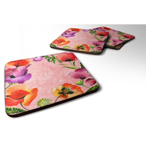 Carolines Treasures Poppy Flowers Foam Coasters - Set of 4 - CK1701FC
