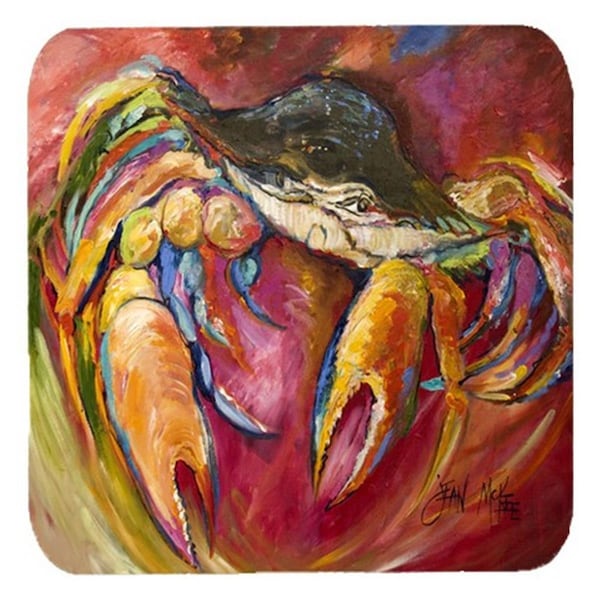 Carolines Treasures Crab Stars Foam Coasters- Set of 4 - JMK1249FC
