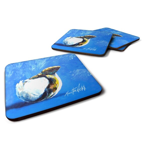 Carolines Treasures Baby Turtle Foam Coasters - Set of 4 - MW1302FC