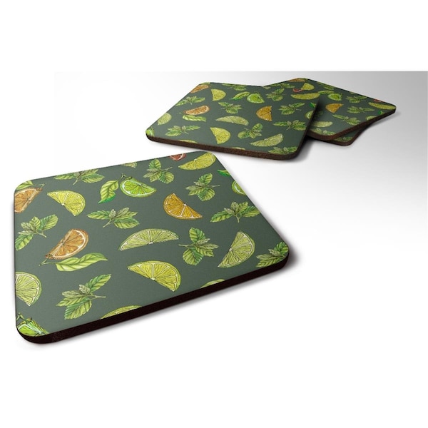 Carolines Treasures Lemons Limes and Orange Foam Coaster, Set of 4 - BB5207FC