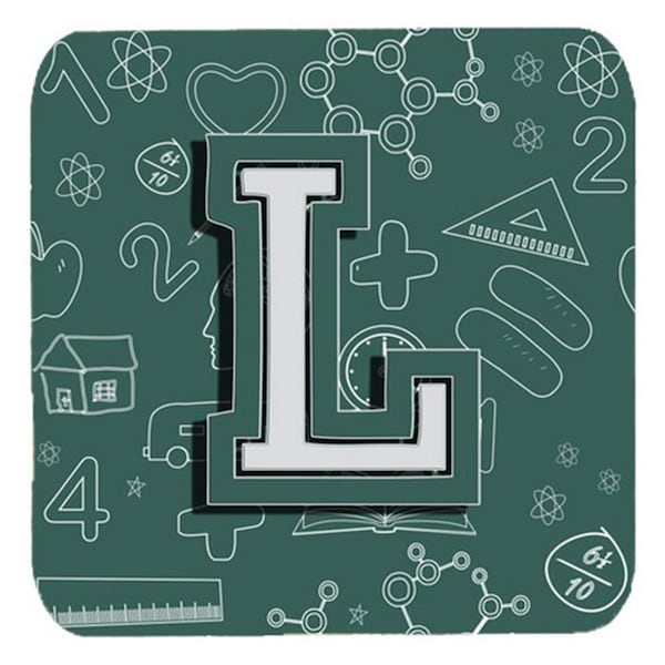 Carolines Treasures Letter L Back To School Initial Foam Coasters- Set of 4 - CJ2010-LFC