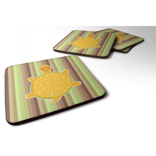 Carolines Treasures Turtle Foam Coasters - Set of 4 - BB6780FC