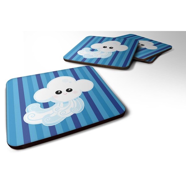 Carolines Treasures Weather Windy Face Foam Coasters - Set of 4 - BB7157FC