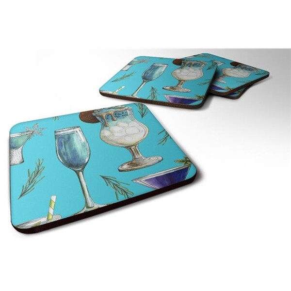 Carolines Treasures Carolines Treasures BB5203FC Drinks & Cocktails Blue Foam Coaster; Set of 4 - BB5203FC