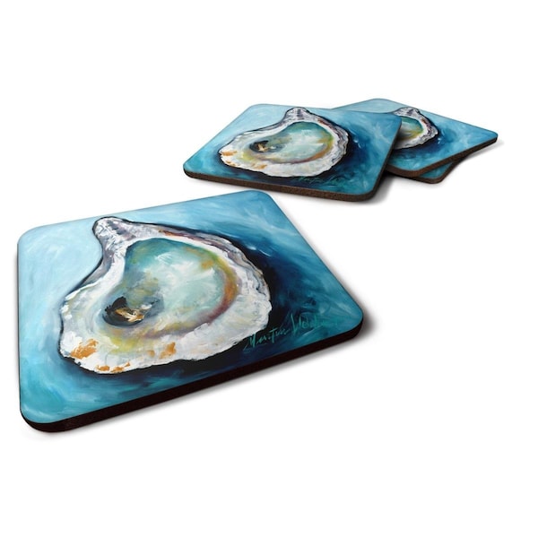 Carolines Treasures Oyster J Mac Foam Coasters - Set of 4 - MW1332FC