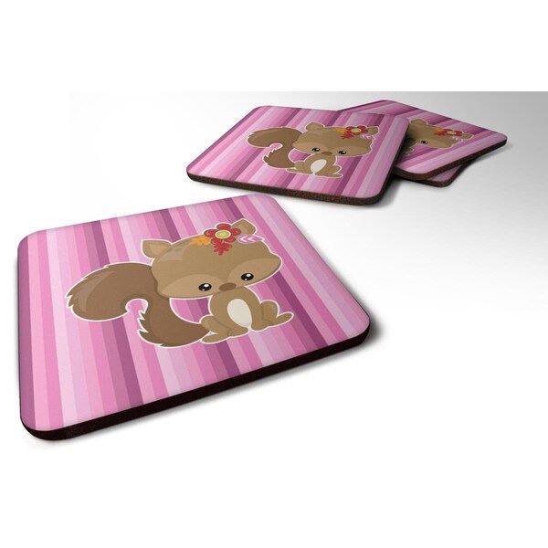 Carolines Treasures Squirrel Foam Coasters - Set of 4 - BB6793FC