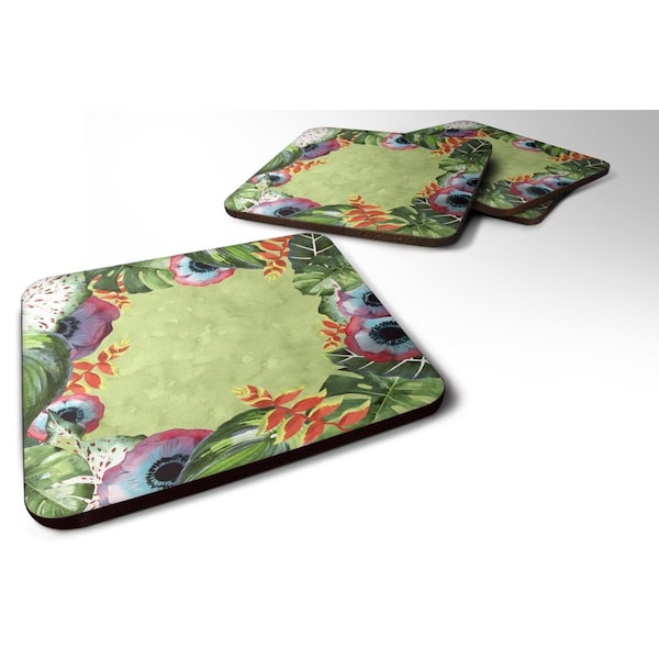 Carolines Treasures Tropical Foam Coasters - Set of 4 - CK1698FC