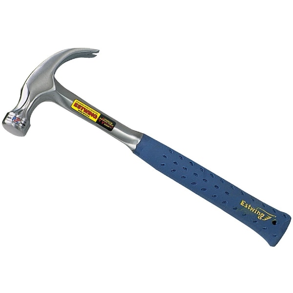 Estwing 16 Oz. Smooth-Face Curved Claw Hammer with Nylon-Covered Steel Handle - ESE3-16C