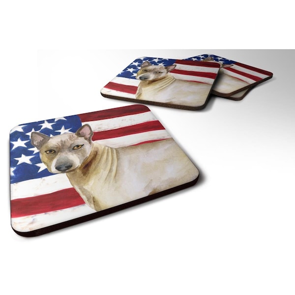 Carolines Treasures Thai Ridgeback Patriotic Foam Coaster, 3.5 x 3.5 in. - Set of 4 - BB9680FC