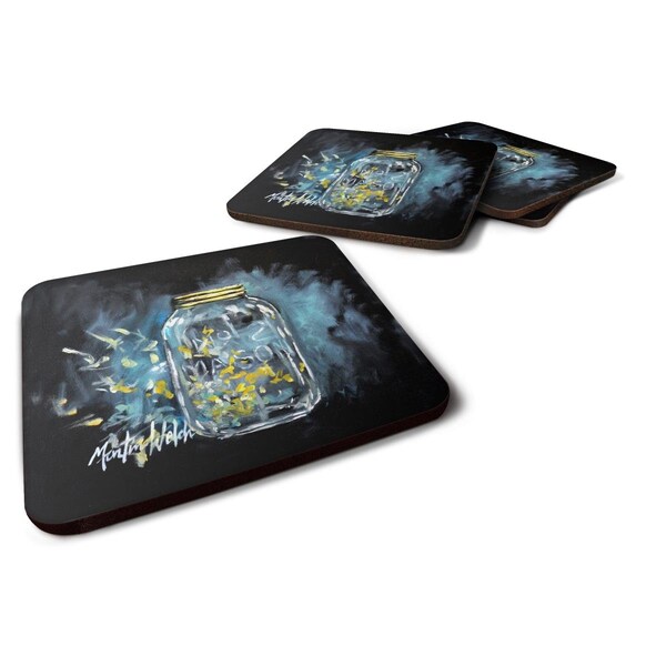 Carolines Treasures Lightning Bugs Foam Coasters - Set of 4 - MW1335FC