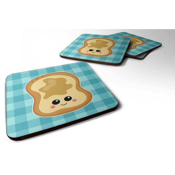 Carolines Treasures Peanut Butter Toast Foam Coasters - Set of 4 - BB6843FC