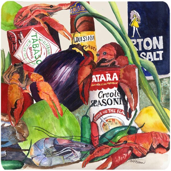 Carolines Treasures Louisiana Spices Foam Coasters - Set of 4 - 8540-2FC