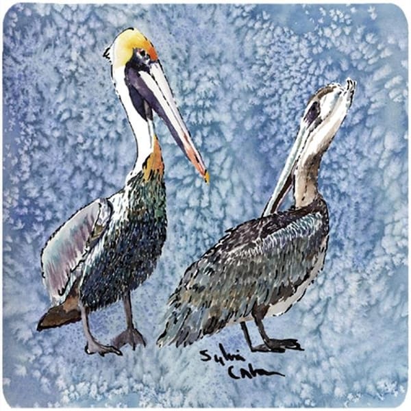 Carolines Treasures Carolines Treasures 8409FC Bird - Pelican Foam Coasters - Set 4 - 8409FC
