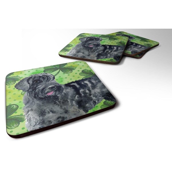 Carolines Treasures Giant Schnauzer St Patricks Foam Coaster - Set of 4 - BB9834FC