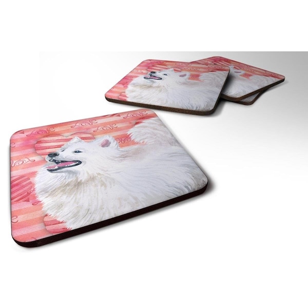 Carolines Treasures Samoyed Love Foam Coaster - Set of 4 - BB9778FC