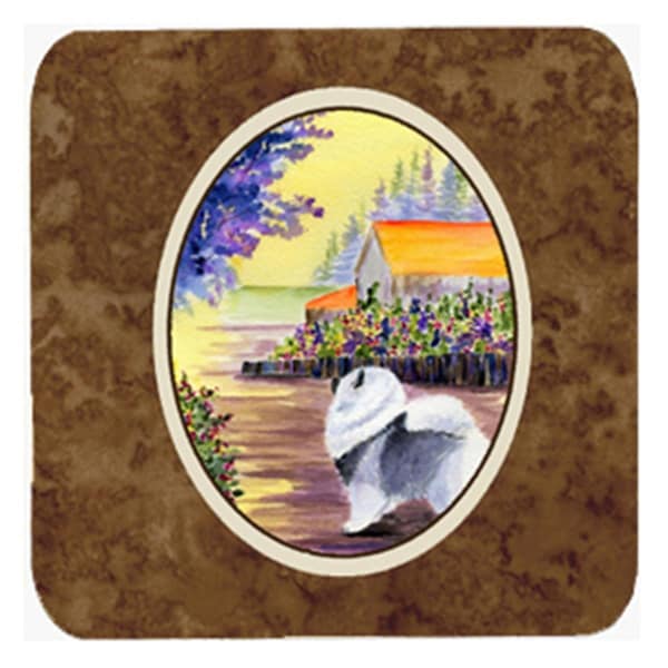 Carolines Treasures Keeshond Foam Coasters - Set of 4- 3.5 x 3.5 In. - SS8452FC
