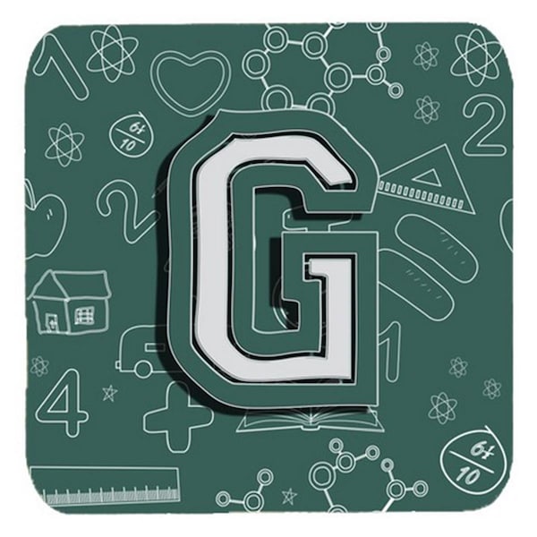 Carolines Treasures Letter G Back To School Initial Foam Coasters- Set of 4 - CJ2010-GFC