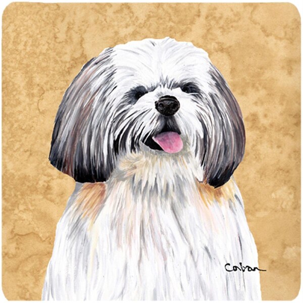 Carolines Treasures Shih Tzu Foam Coasters - Set of 4- 3.5 x 3.5 In. - SC9128FC