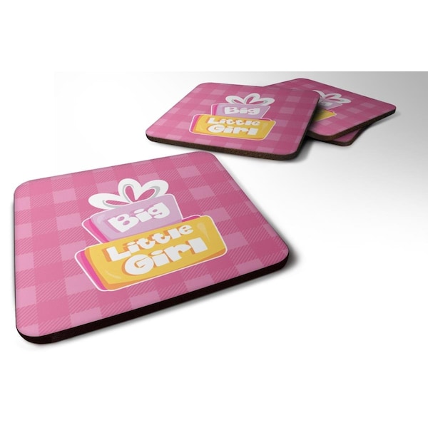 Carolines Treasures Big Little Girl Foam Coasters - Set of 4 - BB6826FC
