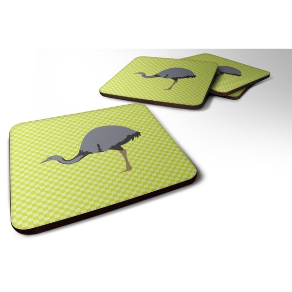 Carolines Treasures Rhea Green Foam Coaster, Set of 4 - BB7749FC