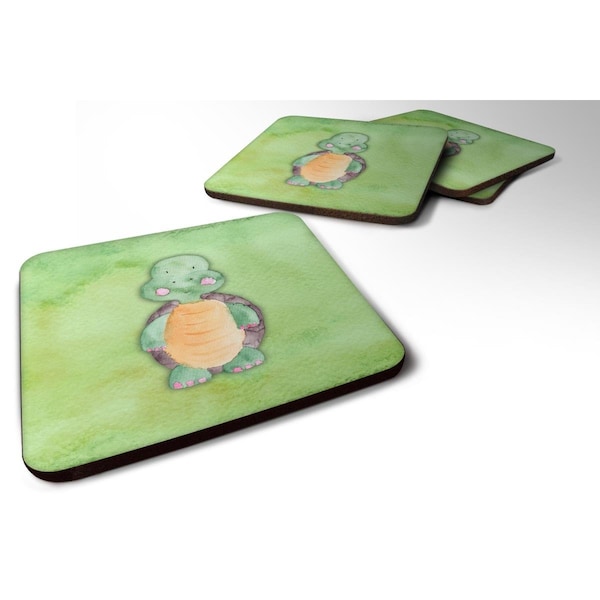 Carolines Treasures Turtle Watercolor Foam Coasters - Set of 4 - BB7382FC