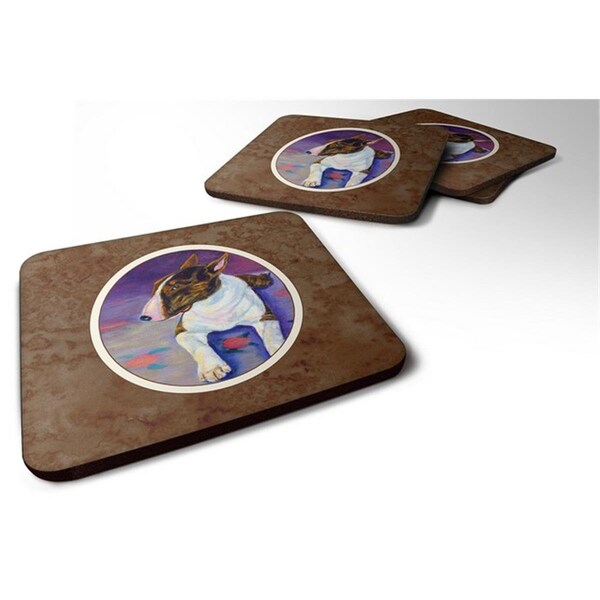 Carolines Treasures Bull Terrier Foam Coaster, Set of 4 - 7287FC