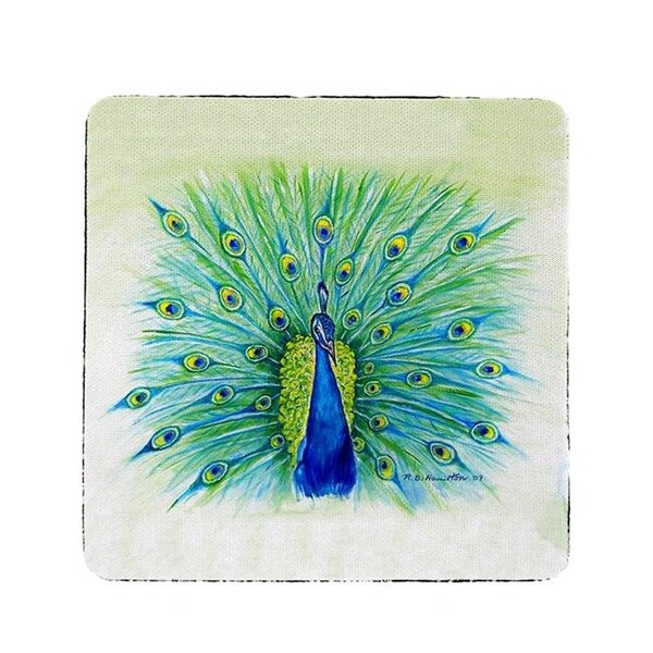 Betsy Drake Betsy Drake CT758 Peacock Coaster - Set of 4 - CT758