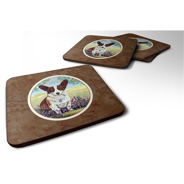Carolines Treasures Cardigan Corgi Foam Coaster, Set of 4 - 7088FC