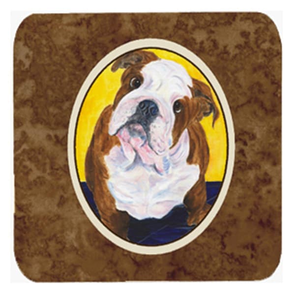 Carolines Treasures English Bulldog Foam Coasters - Set of 4- 3.5 x 3.5 In. - SS8415FC