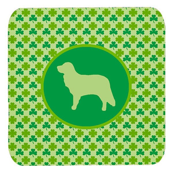 Carolines Treasures Nova Scotia Duck Toller Lucky Shamrock Foam Coasters- Set of 4 - SDK1049-C-FC