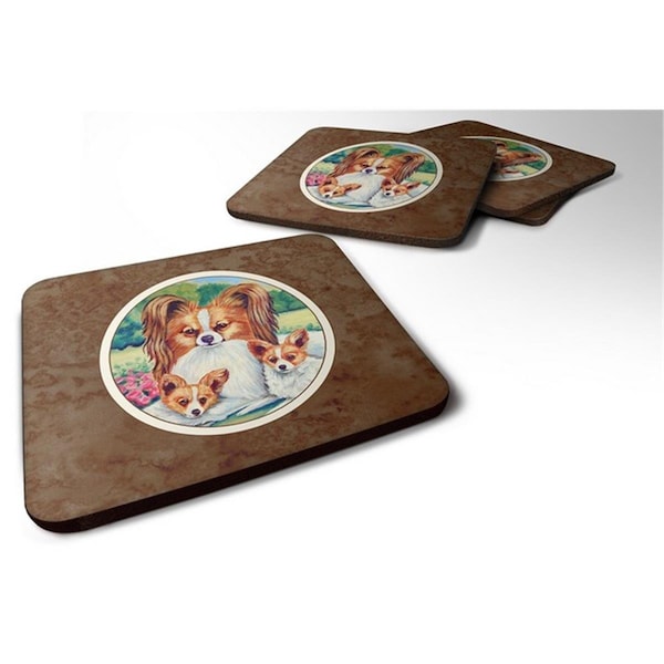 Carolines Treasures Papillon a Mommas Love Foam Coaster, Set of 4 - 7042FC