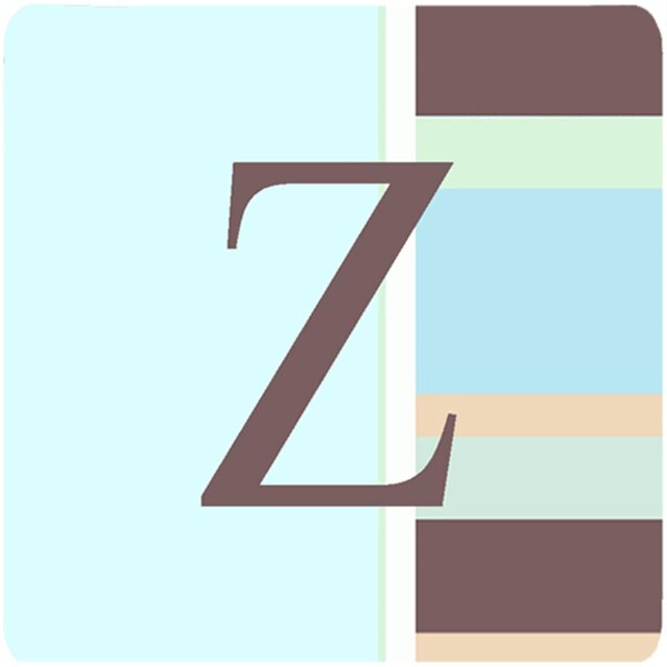Carolines Treasures Monogram - Blue Stripes Foam Coasters Initial Letter Z- Set of 4 - CJ1003-ZFC
