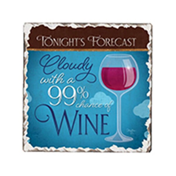 Counter Art Wine Forecast Single Tumble Tile Coaster - CART67861