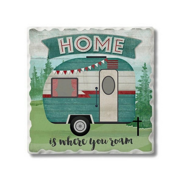 Counterart Counter Art Home is Where You Roam Single Tumbled Tile Coaster - CART0201584