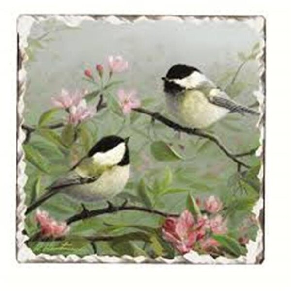 Counterart Counter Art CART11185 Chickadee Number 1 Single Tumbled Tile Coaster - CART11185