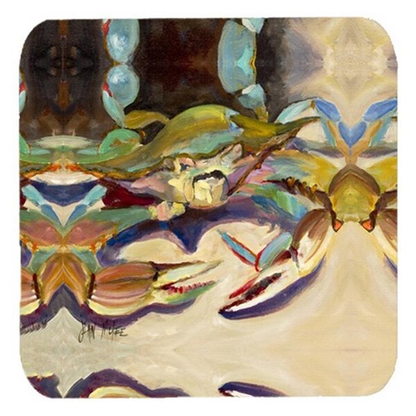 Carolines Treasures Crab Tailfin Crab Foam Coasters- Set of 4 - JMK1259FC