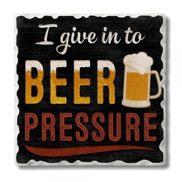 Counterart Counter Art  Beer Pressure Single Tumbled Tile Coaster - CART0201648