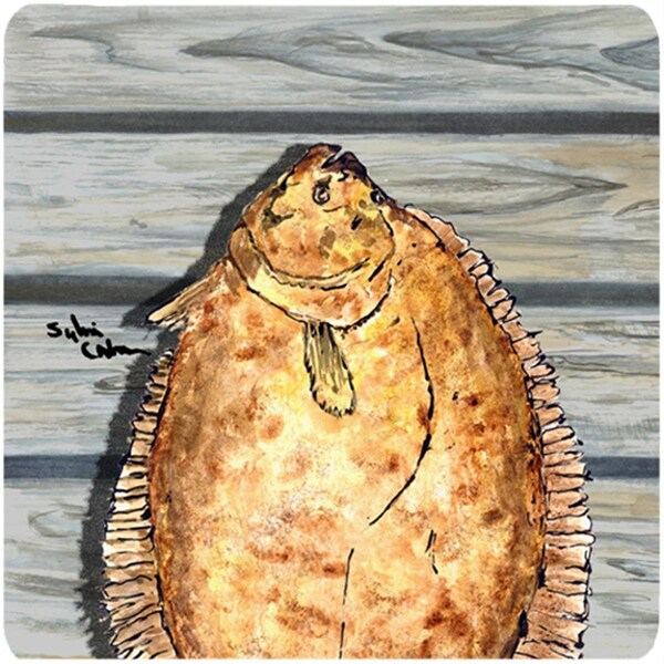 Carolines Treasures Flounder Foam Coasters - Set of 4 - 8495FC