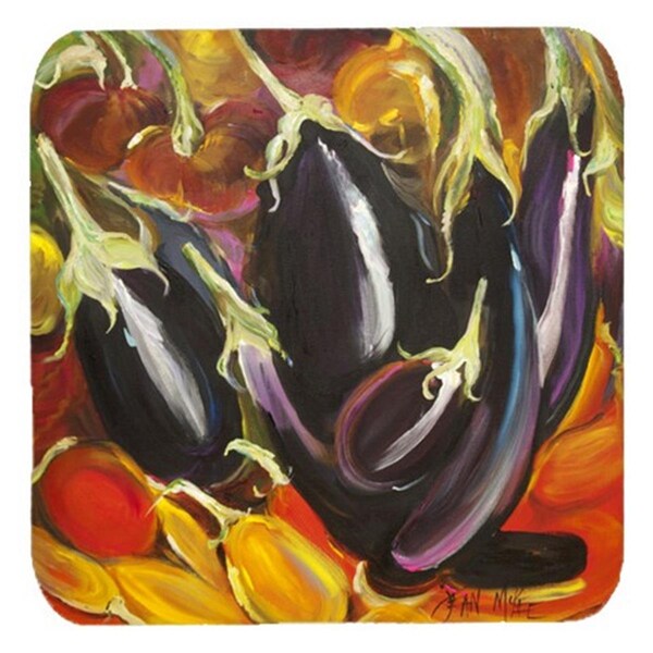 Carolines Treasures Eggplant Foam Coasters- Set of 4 - JMK1260FC