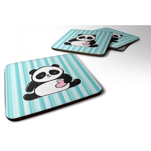 Carolines Treasures Panda Bear Love Foam Coasters - Set of 4 - BB7040FC