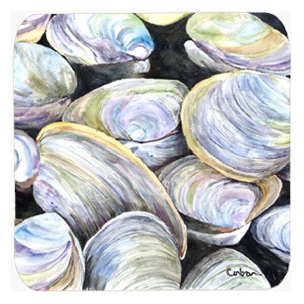 Carolines Treasures Clam Quahog Foam Coasters- Set of 4 - 8714FC